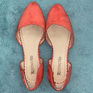 peach pink flats- Restricted size 8